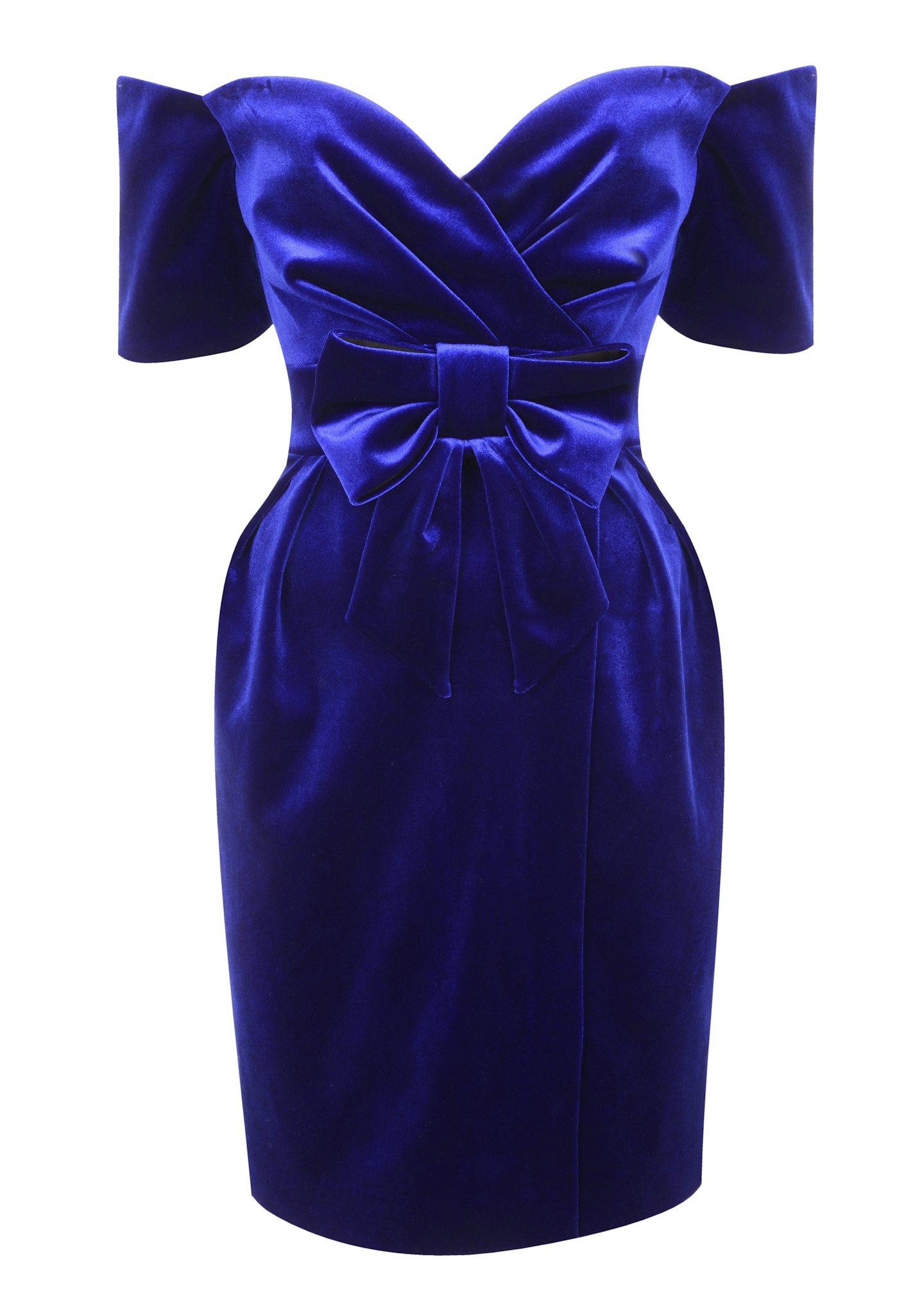 Debenhams blue velvet dress sales